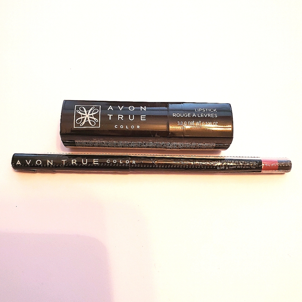 Avon True Color Lipstick & Lip Liner Set in Wine